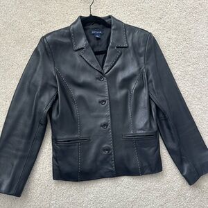 Vintage Embroidered Leather Jacket